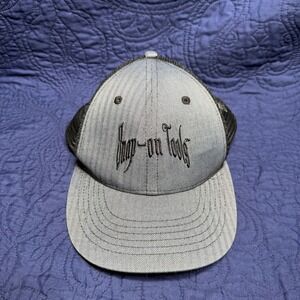 Snap-on Tools Trucker Hat Grey‎ Herringbone Black Mesh Snapback Mens Cap